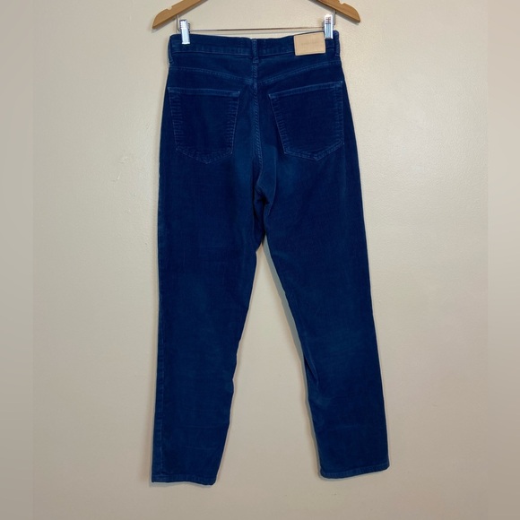 EVERLANE High Rise Baby Corduroy Blue Pants - Picture 7 of 10